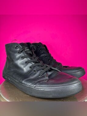Rag & Bone Standard Issue All Black Leather Lace-Up Sneaker EU 44